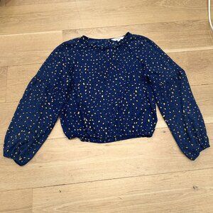 BB DAKOTA by Steve Madden Blue Flowy Blouse Women's Small